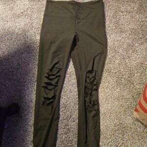 Army Green cutout Leggings SIZE Small